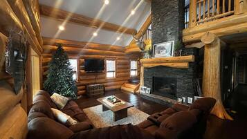 Smart TV, chimenea y reproductor de DVD