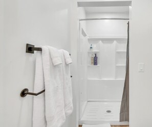 Hair dryer, towels