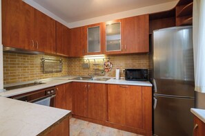 Fridge, microwave, oven, stovetop - The Hill House Free Private Garage (Plovdiv)