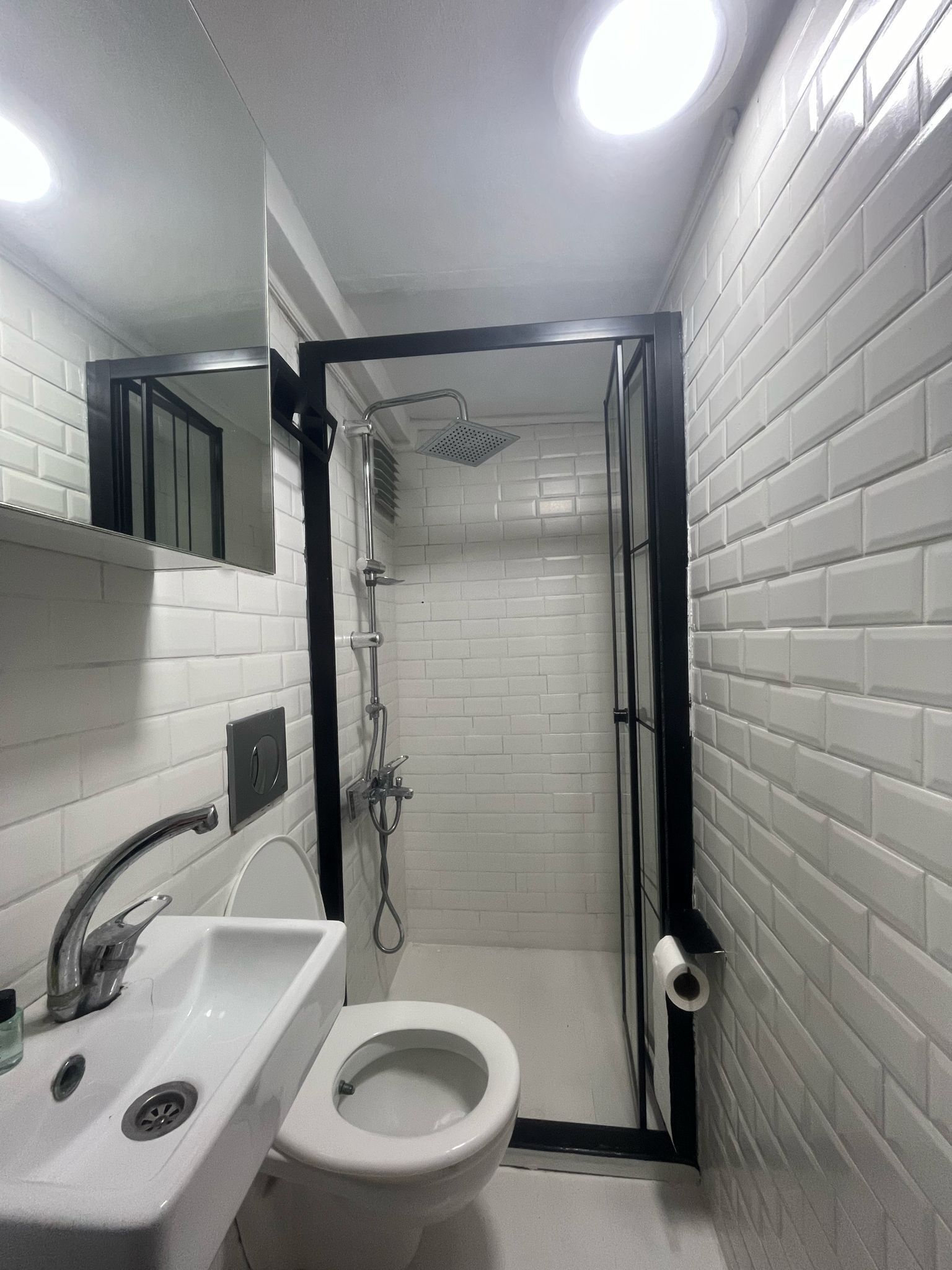 Shower, free toiletries, hair dryer, slippers