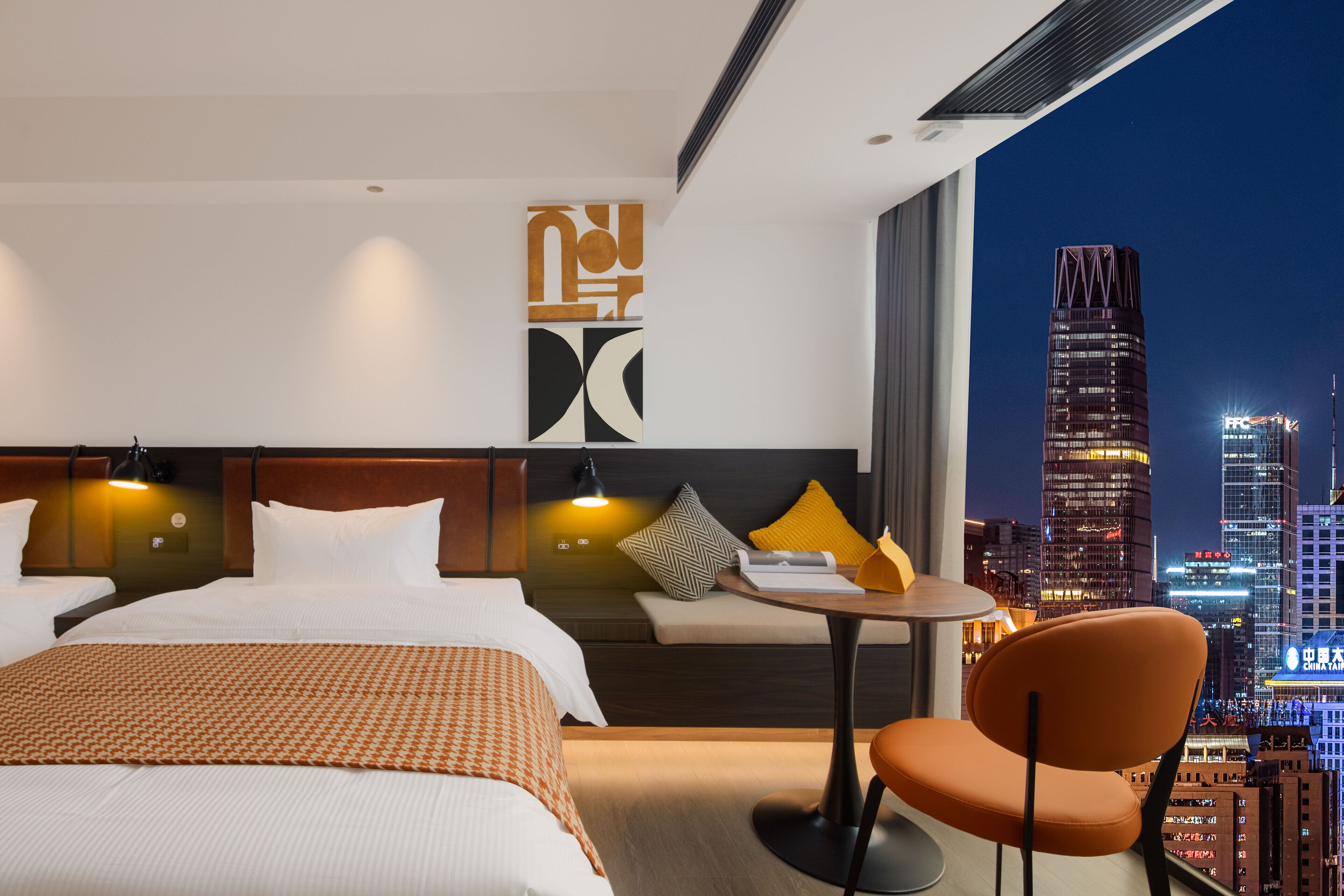 Basic Twin Room, City View | Down comforters, pillowtop beds, desk, blackout drapes