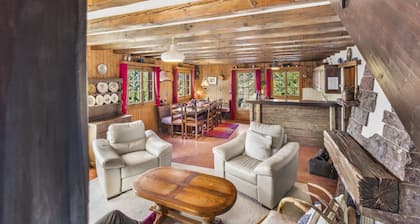 Family chalet with views of the Alps and lake, above Montreux in Caux