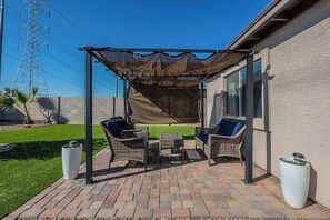 Terrace/patio - Peralta Poolside Paradise w/ Game Room! (Mesa)