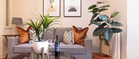 Family Apartment, City View | Living area | LED TV