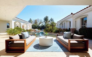 Terrace/patio - Entertainers Paradise! $6M Estate with Lagoon Pool (Paradise Valley)