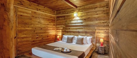 Cottage, 1 Queen Bed, Balcony, Mountain View | 1 bedroom, blackout drapes, iron/ironing board