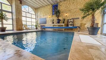 Indoor pool, a heated pool
