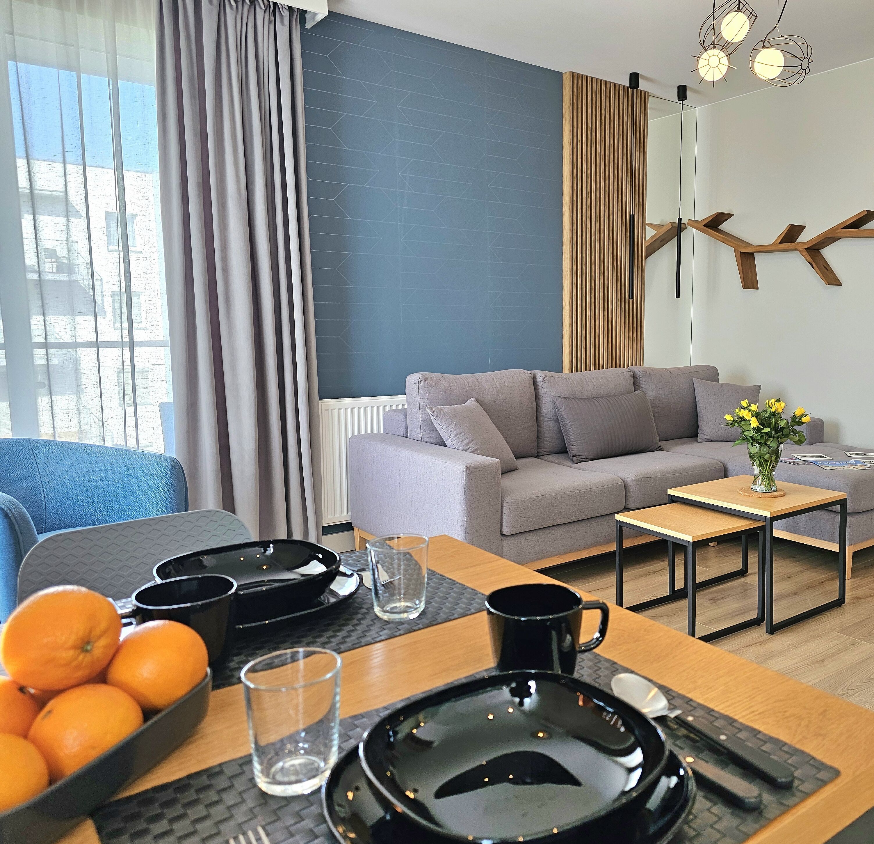 Comfort Apartment, Balcony | Living area | 50-inch LCD TV with cable channels