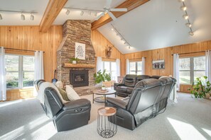 House (3 Bedrooms) | Interior - Patio & Scenic Views: Modern Ohio Farmhouse (Bellville)