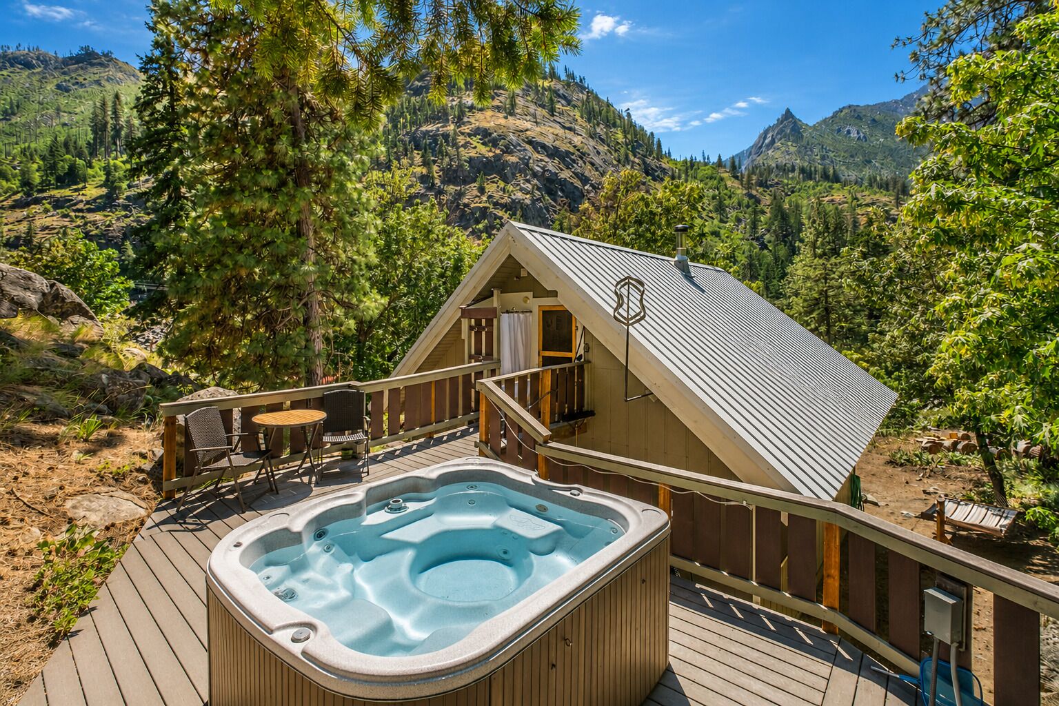 Cabin, 1 Bedroom | Outdoor spa tub
