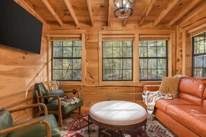 TV, fireplace, foosball, offices