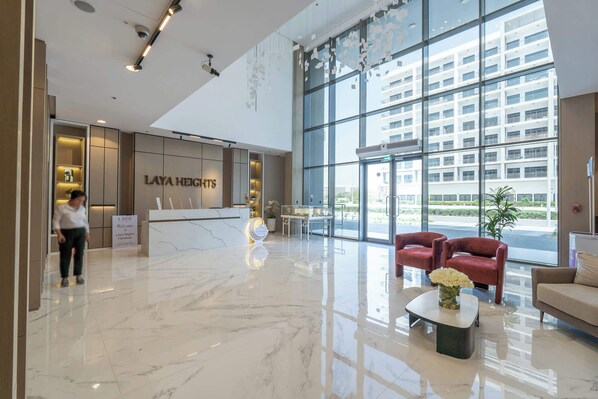 Lobby - StayShort - Captivating and cozy studio in Laya Heights (Dubai Studio City)