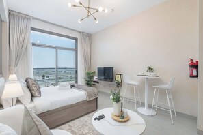 Iron/ironing board, WiFi - StayShort - Captivating and cozy studio in Laya Heights (Dubai Studio City)