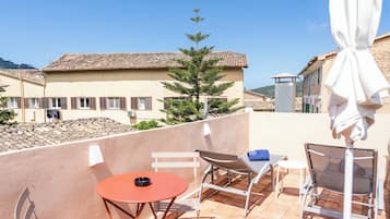 Superior tweepersoonskamer, uitzicht op bergen | Terras