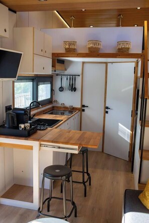 Fridge, microwave, oven, stovetop - Tiny house unusual stay (Montain)