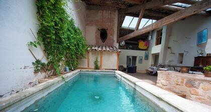 Large winegrower's shady house with private pool between wineyards and beaches