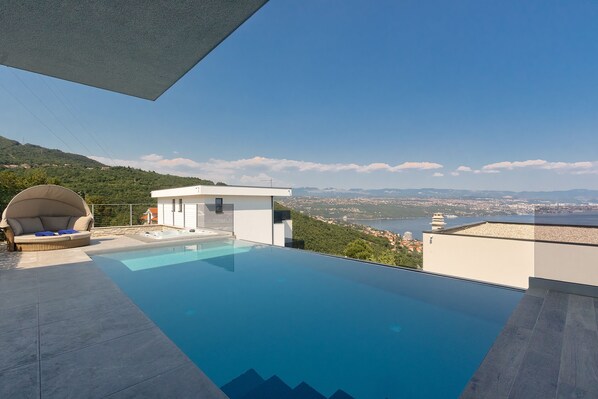 Outdoor pool, a heated pool