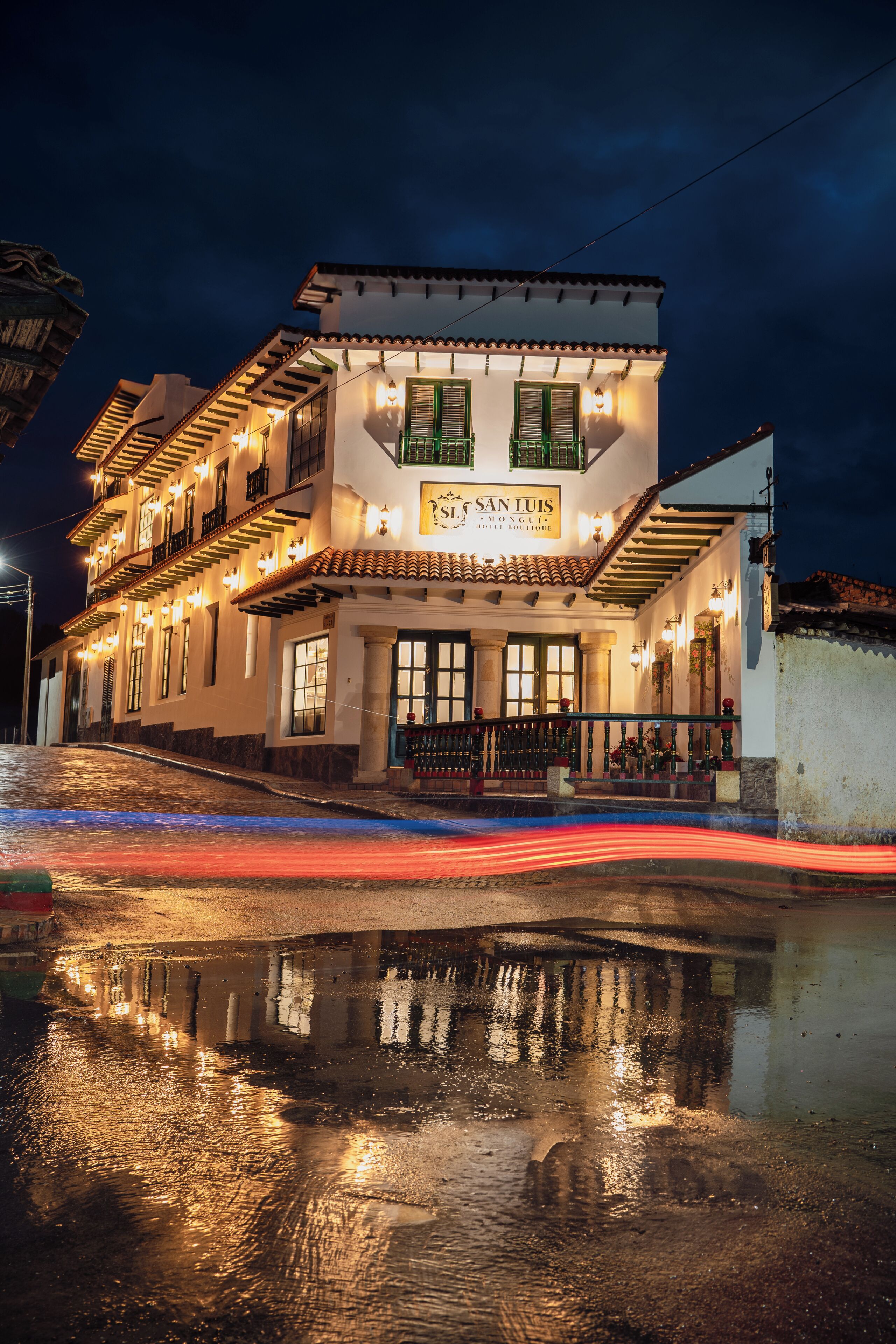 Front of property – evening/night