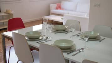 Classic Apartment, Balcony, Garden View | Living area | Flat-screen TV