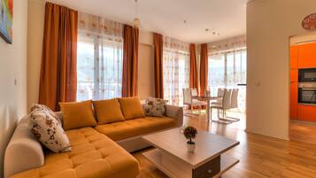 Lägenhet Superior - 2 sovrum - havsutsikt | Vardagsrum