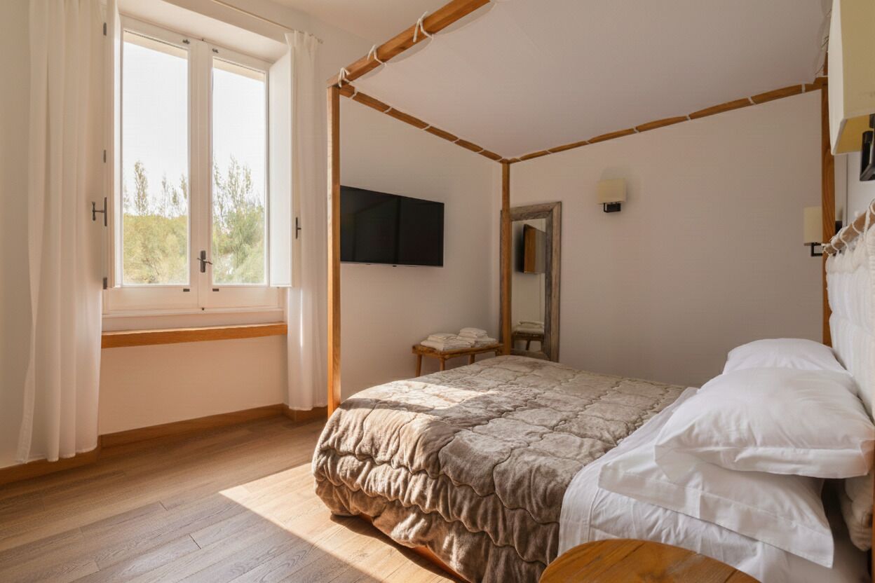 Deluxe Quadruple Room, Private Bathroom, Garden View | Egyptian cotton sheets, premium bedding, down duvets, memory-foam beds