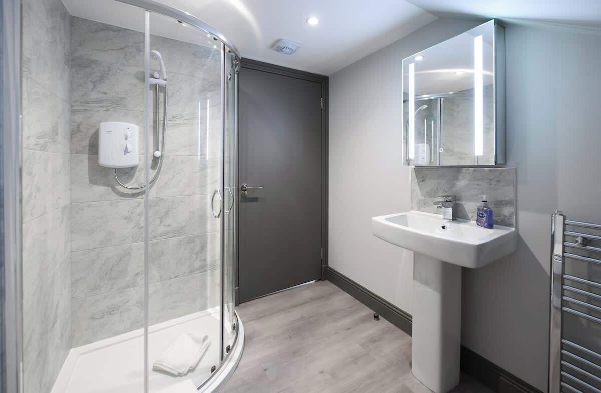 Shower, hair dryer