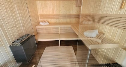Farbzauber Blau im Harz Wohnung Thore
mit Sauna, Balkon, Garten, Fahrradschuppen