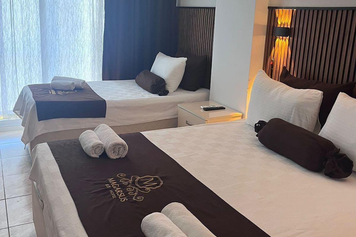 Tripla Deluxe | Minibar, una scrivania, postazione laptop, accesso in sedia a rotelle