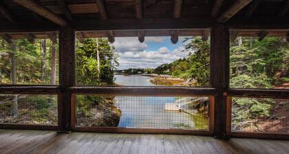 3 charming cottages sleeping 14 on an ocean cove, 21-acre forest property