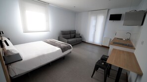 1 bedroom, blackout drapes, soundproofing, free WiFi