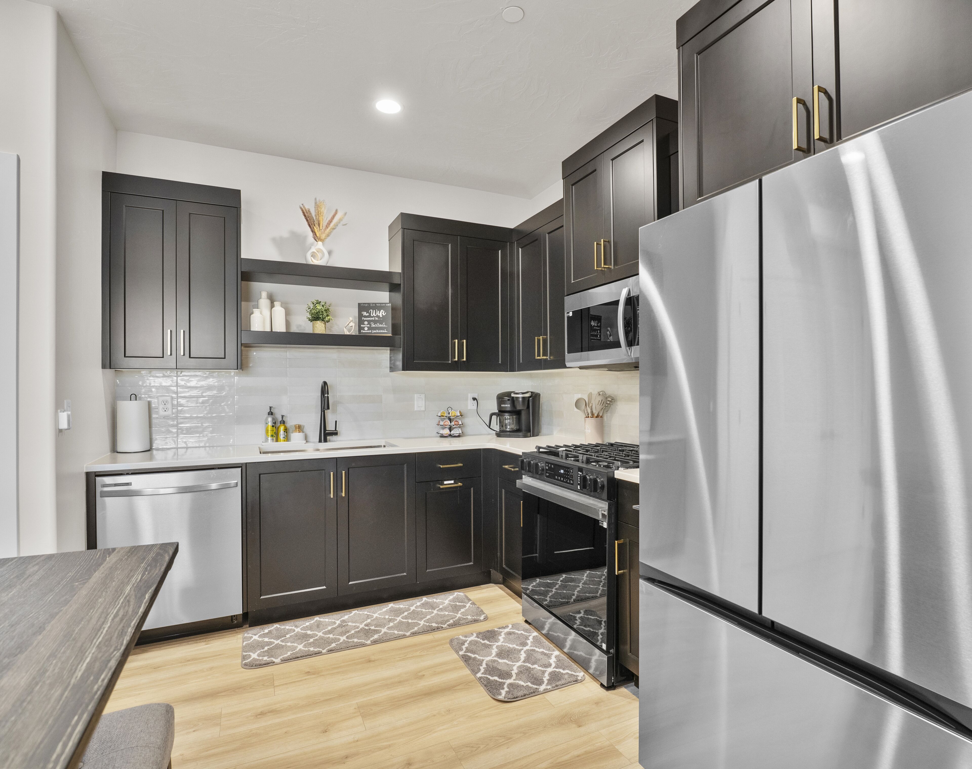 Fridge, stovetop, eco-friendly cleaning products