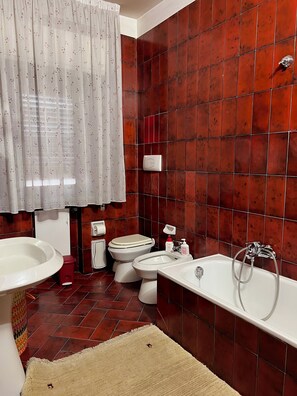 Douche, séchoir à cheveux, bidet, serviettes fournies