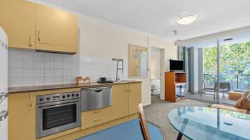 Microwave, oven, stovetop, dishwasher