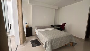 1 bedroom, desk, WiFi, bed sheets