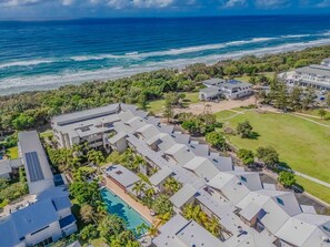 Aerial view - Tropical Park View Retreat 3BR Bali Resort in Kingscliff (1210) (Kingscliff)