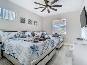 4 bedrooms, iron/ironing board, travel cot, free WiFi