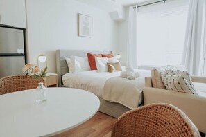 Desk, iron/ironing board, free WiFi, bed sheets