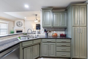 Microwave, oven, stovetop, dishwasher