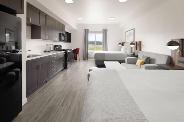 Standard Room, 2 Queen Beds, Non Smoking, Kitchen | Desk, laptop workspace, blackout drapes, free WiFi