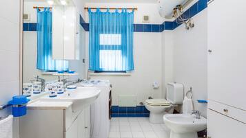 Ducha, secador de pelo y toallas