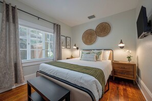 2 bedrooms, iron/ironing board, travel crib, WiFi