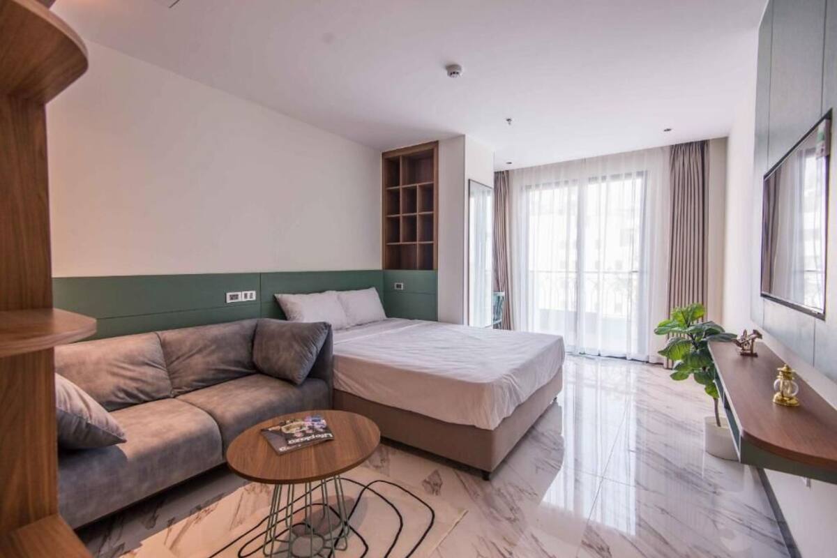 Studio - balkong | 1 sovrum, minibar, skrivbord och gratis wi-fi
