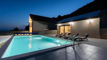 A heated pool