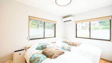 3 bedrooms, internet, bed sheets