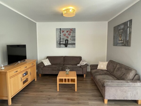 Living area - Vacation apartment "Auszeit" in the Lüneburg Heath NEW at FeWo-direkt! (Asendorf)