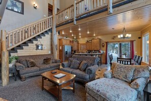 Smart TV, fireplace - Pine Haven Lodge | Hot Tub, Yellowstone, Family Friendly, Fire Pit! (Island Park)
