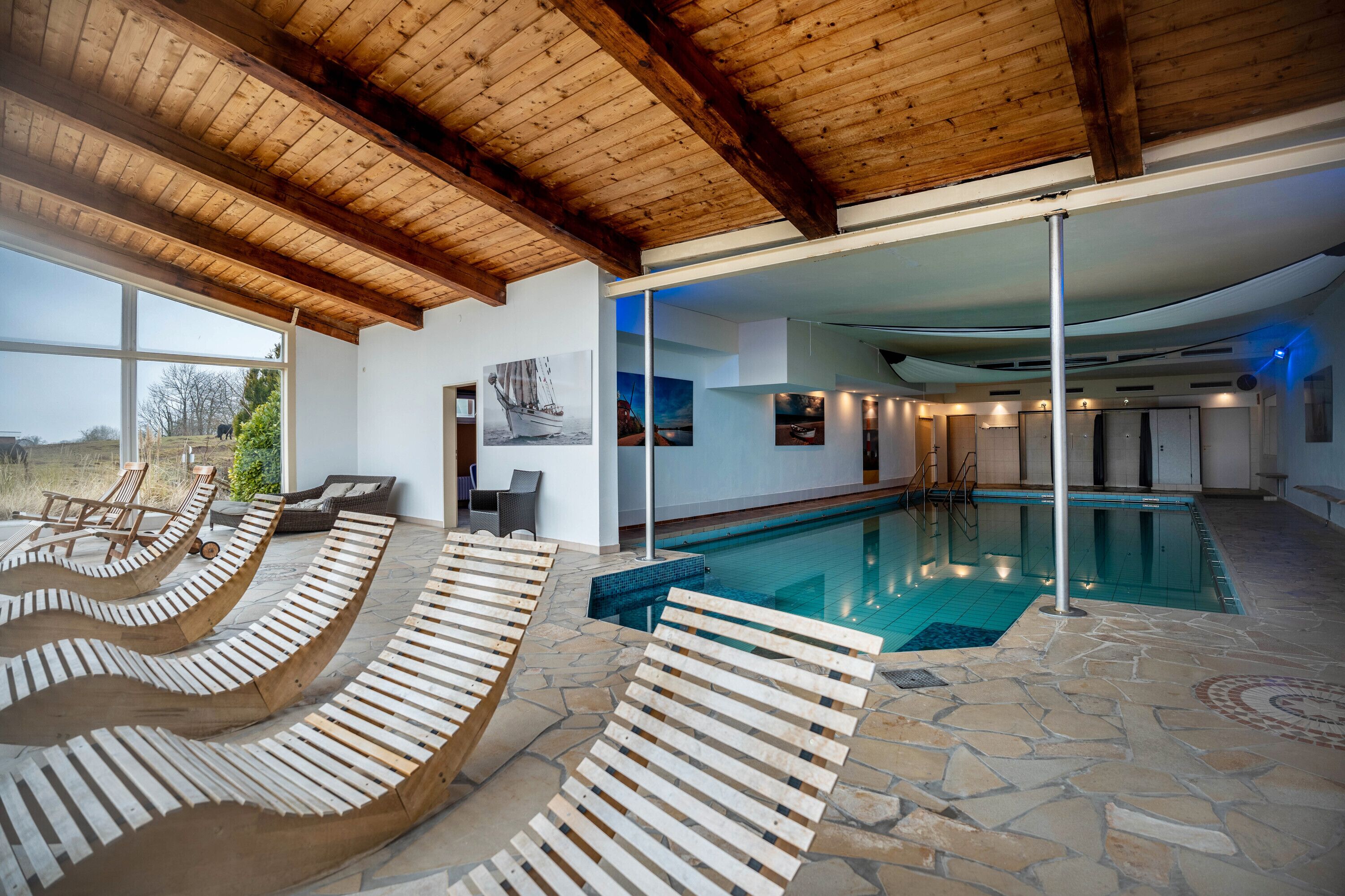 Indoor pool, a heated pool