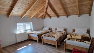 Comfort Triple Room, Balcony, Mountain View | Desk, blackout curtains, soundproofing, iron/ironing board