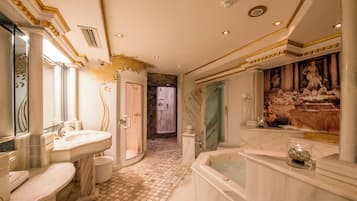 Salas de tratamiento para parejas, sauna, hidroterapia y aromaterapia
