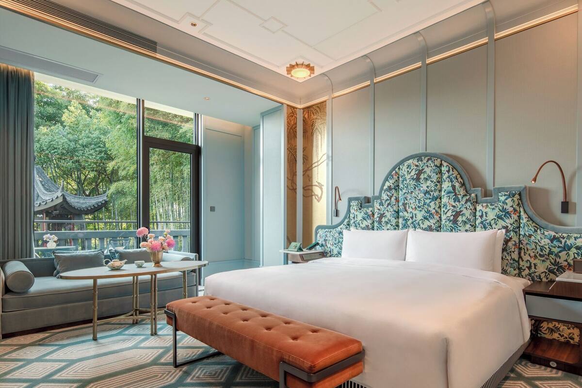 Premier Room, Garden View | Premium bedding, free minibar items, in-room safe, blackout curtains